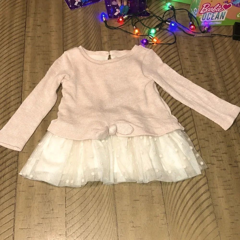 Gillian’s Closet Sweater Polkadot Tutu Dress. Poly blend.